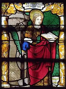 Heilige Barbara (mit Inschrift, siehe oben)