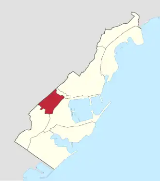 Lage von Les Moneghetti im Fürstentum Monaco