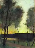 Herbststimmung am Grunewaldsee, 1902, Öl auf Leinwand, 100&nbsp;×&nbsp;70,2&nbsp;cm