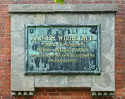 Fassade mit Gedenktafel, Kaiser Wilhelm&nbsp;II.