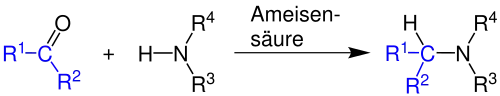 Übersichtsreaktion der Leuckart-Wallach-Reaktion