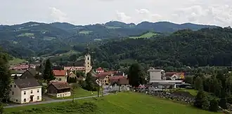 Blick von Norden auf Leutschach