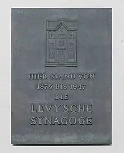 Gedenktafel in der Judengasse 29 und an der Alten Synagoge