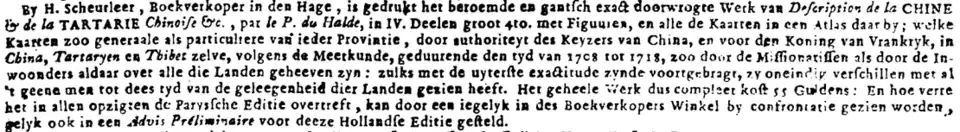 Leydse Courant, Ausschnitt vom 24. Juni 1737