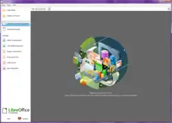 LibreOffice 25.2.0 Start Center unter Windows 7