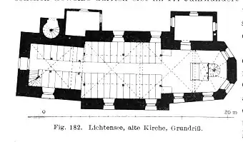 Grundriss der alten Kirche