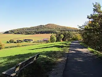 Herbstblick vom Kegelspielradweg auf den Lichtberg