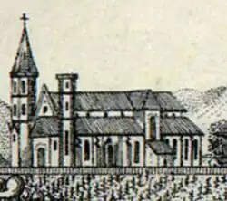 Liebfrauenkirche Mitte des 19. Jhs. noch ohne Haube auf dem Südturm