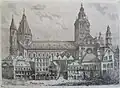 Radierung: Mainzer Dom (1904)
