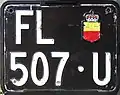 Liechtensteiner Händlerschild für Motorräder