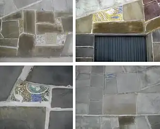 Mozart-Saal, Kleinmosaiken der Westfassade