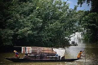 Ein Boot während der Monsunzeit