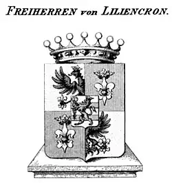 Wappen der Freiherren von Liliencron, 1665