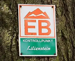 Kontrollpunkt auf dem Lilienstein (Sächsische Schweiz)