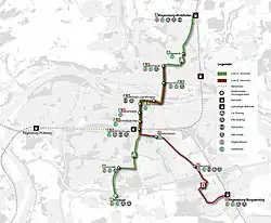 Liniennetzplan von Komobile