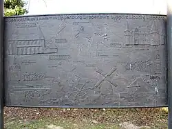 Bronzetafel mit Relief zur Geschichte Lippborgs zum 800jährigen Dorfjubiläum