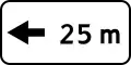 Zeichen 803: 25 Meter nach links