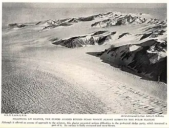 Luftaufnahme vom Liv-Gletscher (1925)