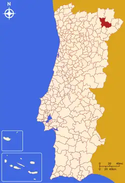 Position des Kreises Macedo de Cavaleiros