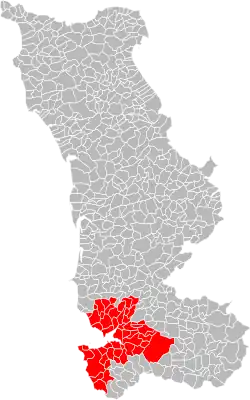 Lage der CC d’Avranches Mont-Saint-Michel im Département Manche