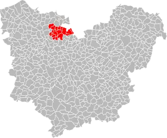 Lage des Gemeindeverbandes im Département Eure