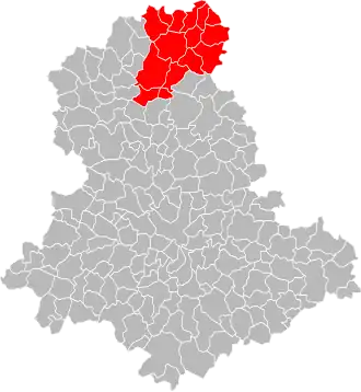 Lage der CC Brame-Benaize im Département Haute-Vienne