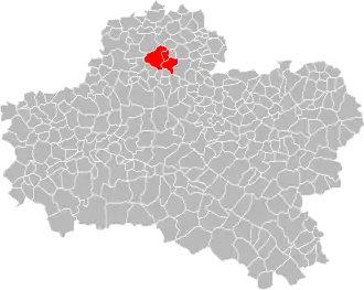 Lage der CC Le Cœur du Pithiverais im Département Loiret