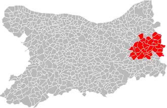 Lage des Gemeindeverbandes im Département Calvados