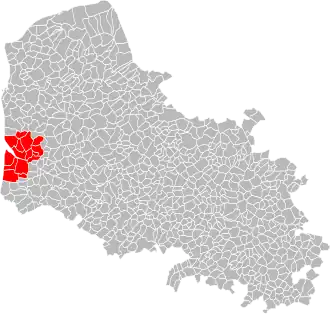 Lage des Gemeindeverbandes im Département Pas-de-Calais
