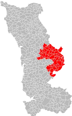 Lage des Gemeindeverbandes im Département Manche