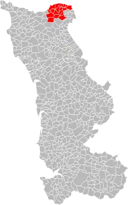 Lage des Gemeindeverbandes im Département Manche