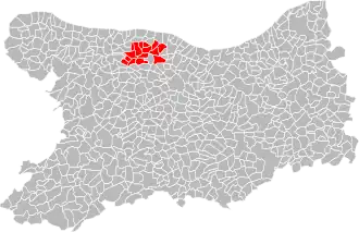 Lage des Gemeindeverbandes im Département Calvados