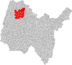 Lage der CC de Montrevel-en-Bresse im Département Ain