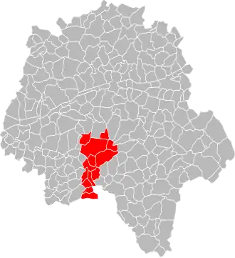 Lage der CC de Sainte-Maure-de-Touraine im Département Indre-et-Loire
