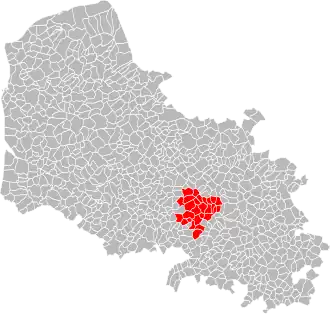 Lage des Gemeindeverbandes im Département Pas-de-Calais