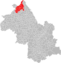 Lage der CC de l’Isle Crémieu im Département Isère