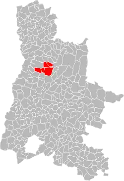 Lage der CC de la Raye im Département Drôme