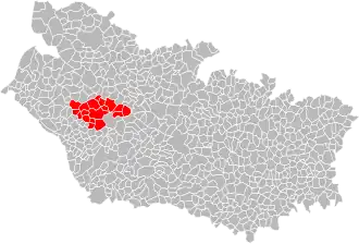 Lage des Gemeindeverbandes im Département Somme