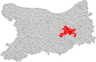 Lage des Gemeindeverbandes im Département Calvados