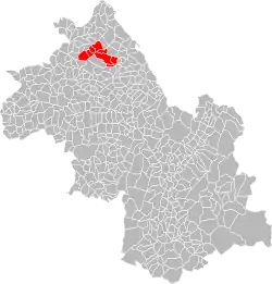 Lage der CC les Balmes Dauphinoises im Département Isère