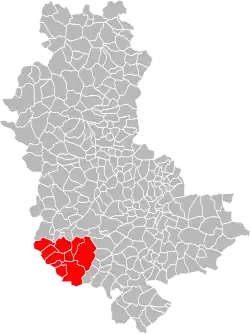 Lage der CC des Hauts du Lyonnais im Département Rhône