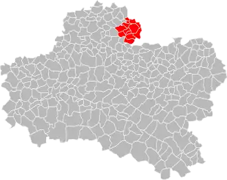 Lage der CC des Terres Puiseautines im Département Loiret