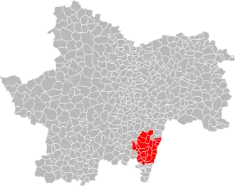 Lage des Gemeindeverbandes im Département Saône-et-Loire