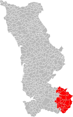 Lage des Gemeindeverbandes im Département Manche