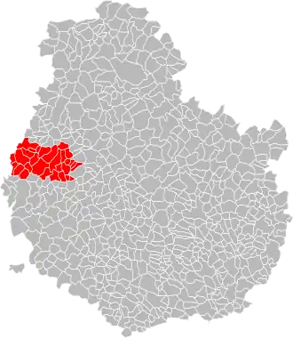 Lage des Gemeindeverbandes im Département Côte-d’Or