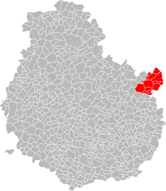 Lage des Gemeindeverbandes im Département Côte-d’Or