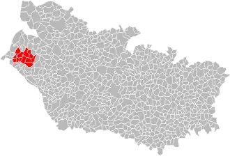 Lage des Gemeindeverbandes im Département Somme