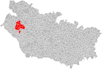 Lage des Gemeindeverbandes im Département Somme