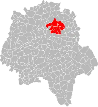 Lage der CC du Vouvrillon im Département Indre-et-Loire