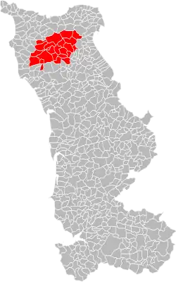 Lage der CC du Cœur du Cotentin im Département Manche